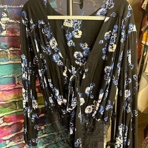 Free People Intimately Floral Bodysuit XS NWOT